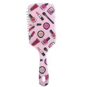 Makeup Pattern Hair Brush In Pink